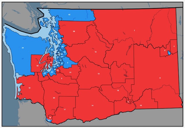 Partisan legislative district-map